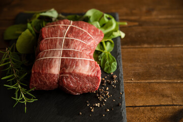 Wagyu raw beef for roast beef