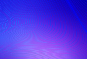 Light Pink, Blue vector backdrop with curved lines.