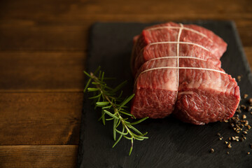 Wagyu raw beef for roast beef