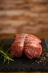 Wagyu raw beef for roast beef