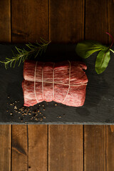 Wagyu raw beef for roast beef