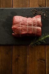 Wagyu raw beef for roast beef