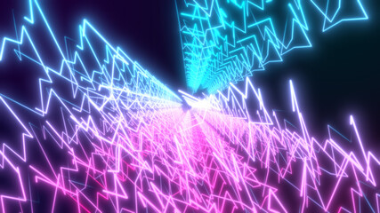 3D Rendered Modern Abstract glowing Neon Lines Energy lines in 8K