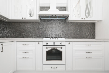 Beautiful kitchen interior with new stylish furniture