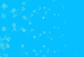 Light BLUE vector backdrop with lines, circles.