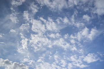 Summer white clouds in the blue sky.