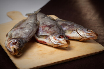 Dried fish. River blue bream