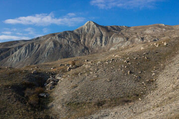 The Crimean Mountains near Feodosia and Ordzhonikidze, the Black Sea, Eastern Crimea.