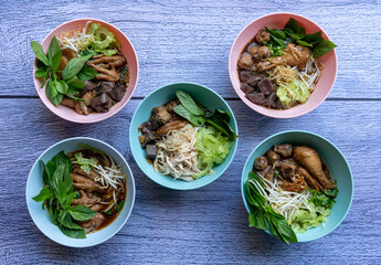 Thai Chicken's Feet Noodle Soup