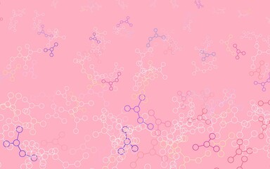 Light Multicolor vector background with forms of artificial intelligence.
