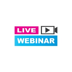 live webinar design logo Template icon