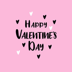 Congratulations on Valentine's Day. Postcard, poster, cover. Vector.