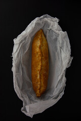 Georgian pastries on a black background.