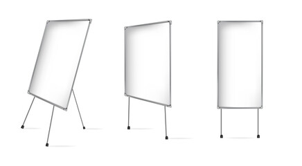 Whiteboard for markers on transparent background. Office board. Vector