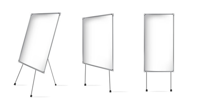 Whiteboard for markers on transparent background. Office board. Vector