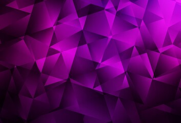 Dark Pink vector gradient triangles pattern.