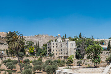 The Greek Orthodox Church of St. Stephen, or The St. Stephen's Basilica, a Catholic church, located in the Kidron Valley or King's Valley,  outside the walls of the Old City of Jerusalem,  Israel