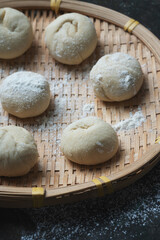 Uncooked dough  for buns