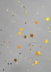 Festive background with glitters stars.
