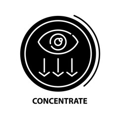 concentrate icon, black vector sign with editable strokes, concept illustration