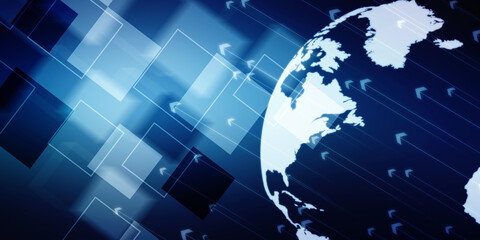 2d illustration world map abstract background
