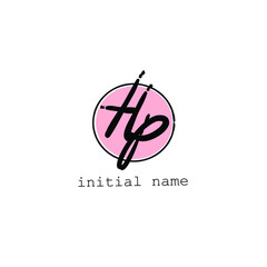 HP initial handwriting monogram name