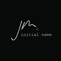 JM initial handwriting monogram name
