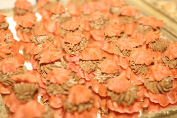 Assorted canapes on a festive table