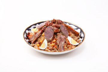 Uzbek lamb pilaf with pomegranate and tandyr flatbread