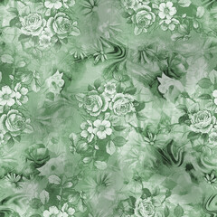Monochrome traditional flower pattern Abstract background