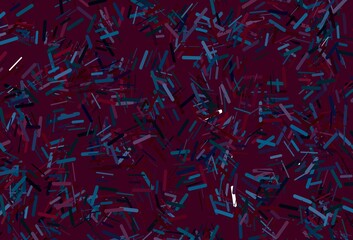 Dark pink vector background with straight lines.