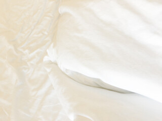 Soft smooth white silk fabric background. Fabric texture