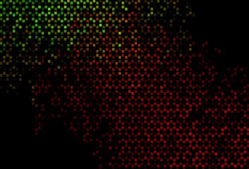 Dark Green, Red vector backdrop with lines, rectangles.