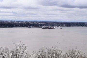 The View of the Saint Lawrence River outside of Quebec City Canada