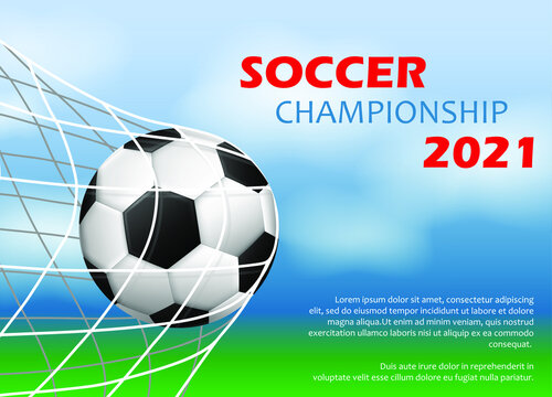 Soccer or football game tournament 2021 concept. Vector illustration EPS10