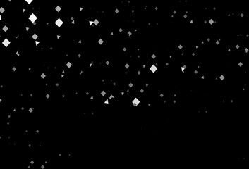 Dark silver, gray vector template with crystals, circles, squares.