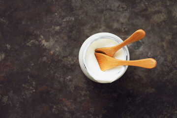 Plain white yogurt