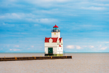 Fototapeta premium Kewaunee Pierhead Lighthouse in Wisconsin of USA
