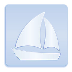 Sailboat icon simple