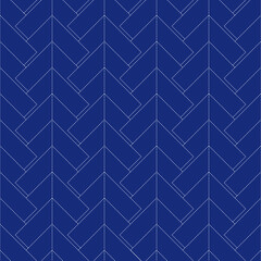 Fototapeta na wymiar Collection of Japanese. Decorative seamless wallpaper harmoniously combines two styles of retro and modern in blue. Vector illustration