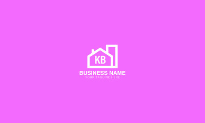 Fototapeta na wymiar KB K B initial creative logo with home vector template image.Real estate logo vector.