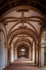 Cloisters and hallways of the Convent of Christ in Tomar, Portugal