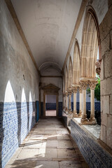 Cloisters and hallways of the Convent of Christ in Tomar, Portugal
