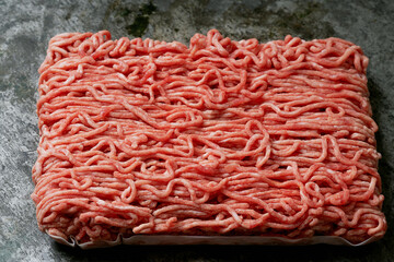 Raw organic beef mince meat