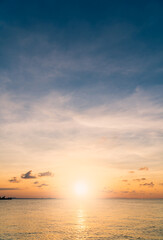sunset sky over the sea vertical 