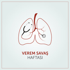 Tuberculosis war week , Vectoral illustration.