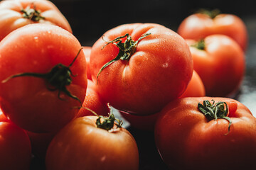 Tomate fresco de ensalada. 