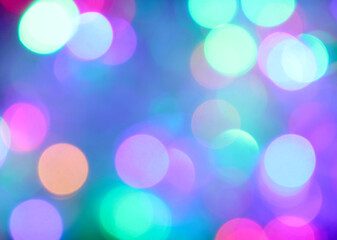 Fototapeta premium Colored lights spots on a black background