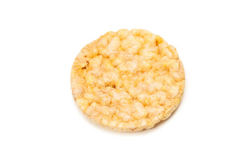 Rice wafer isolated on white background.