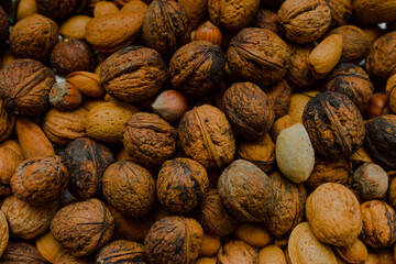 background of nuts
